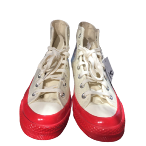 Play Comme des Garçons scarpe alte bianco-rosso